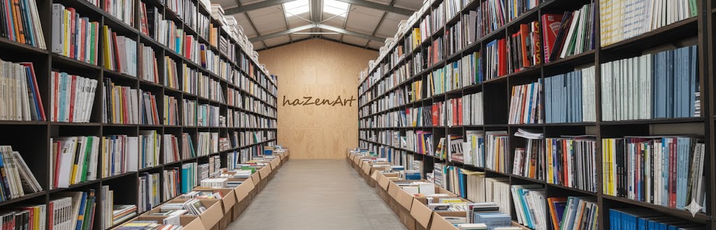 Les rayonnages du stock haZenArt